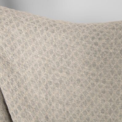 Halvlin stoff brunaktig grå med diamanter tosidig dobbeltlag vasket