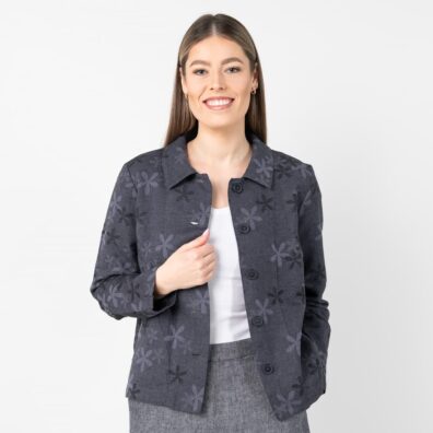 LIMA blomstrete halvlin jakke