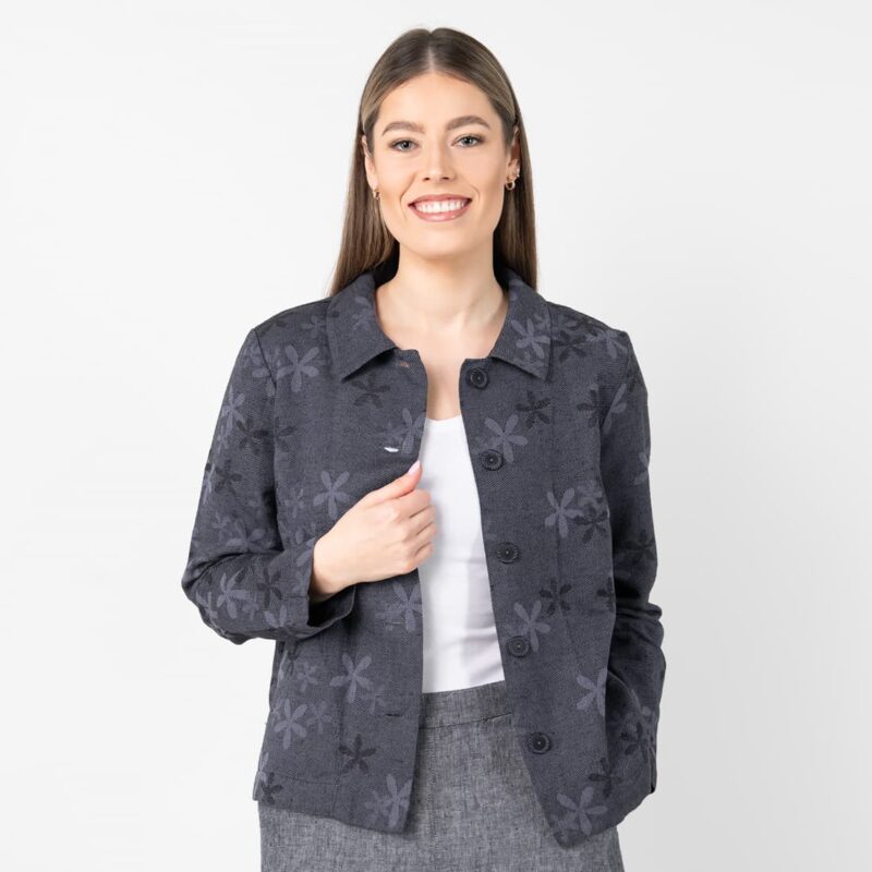 LIMA blomstrete halvlin jakke