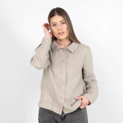 LIMA beige halvlin jakke
