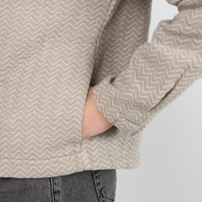 LIMA beige halvlin jakke med lommer