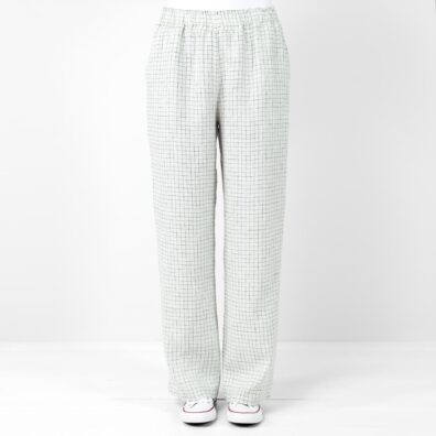 LILA grønnaktig lin bukse