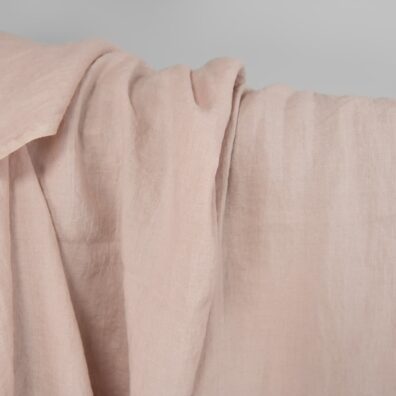 Linstoff lys rosa vasket, mykt, skånsomt