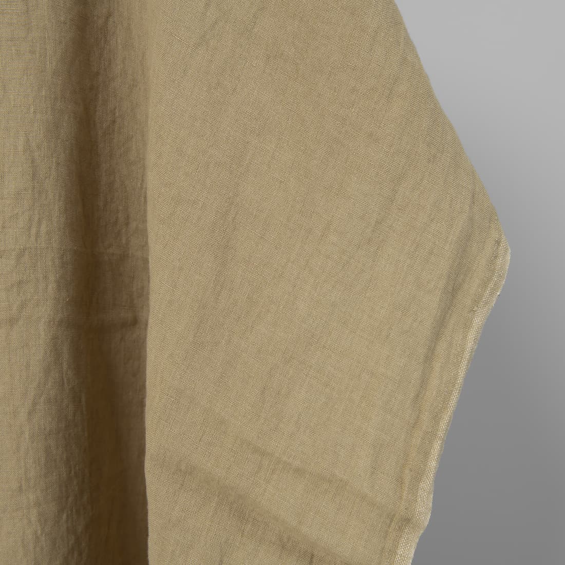 Linstoff gulaktig brunt vasket for sying klær, hjemmetekstiler