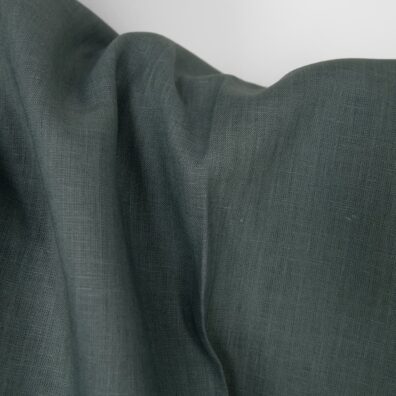 Linstoff i grågrønt farge for sying klær, hjemmetekstiler