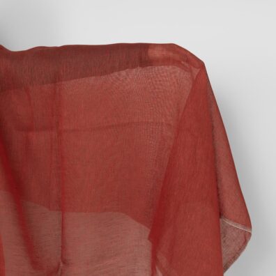 Linstoff brunrød gjennomsiktig