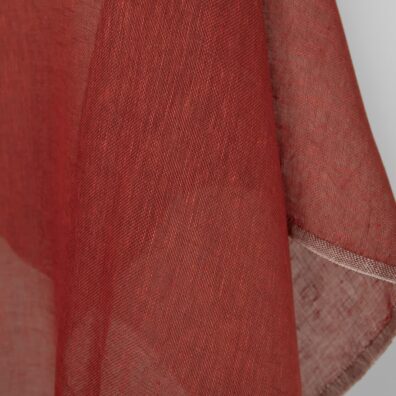 Linstoff brunrød gjennomsiktig passer til å sy skjerf, gardiner