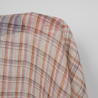 Linstoff flerfarget rutete gjennomsiktig 150cm bredt