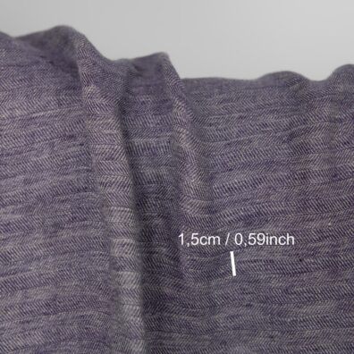 Linstoff blå-beige tosidig vasket, mykt, skånsomt