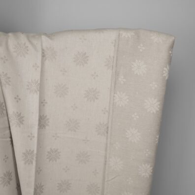 Beige jacquard lin bomullsstoff