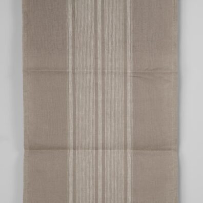 Håndkle linstoff beige med hvite striper