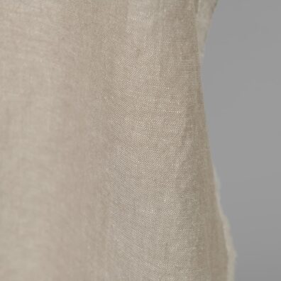 Lin-bomullsstoff beige meliert vasket, mykt, skånsomt