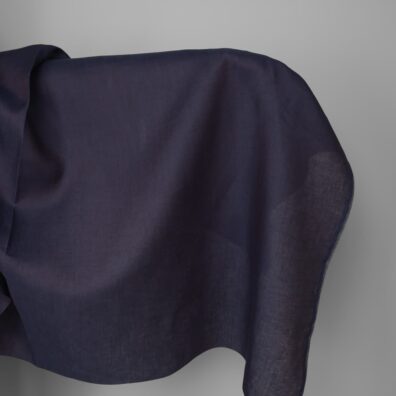 Linstoff brun-blå melert lett