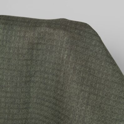 Linstoff med grønn-grått diamantmønster 150cm bredt