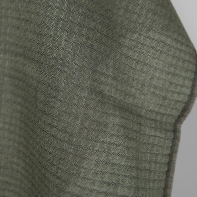 Linstoff med grønn-grått diamantmønster for sying klær, hjemmetekstiler