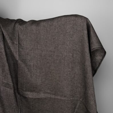 Linstoff naturlig grå-svart mønstret