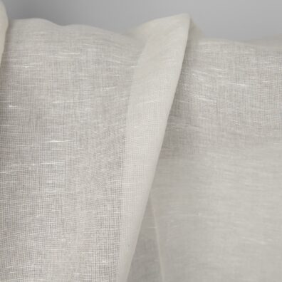 Lin-bomullsstoff melkehvit lett 150cm bredt