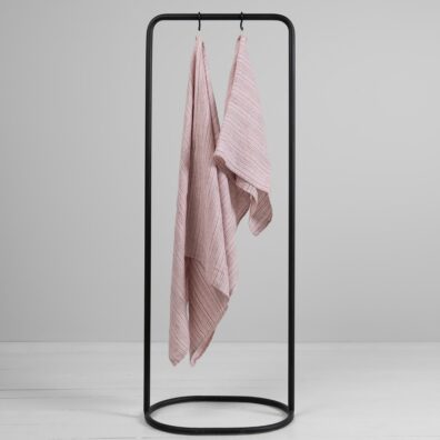 PURO linhåndkle rosa stripete