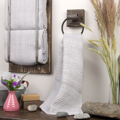 BINGO halvlin håndkle lysgrå