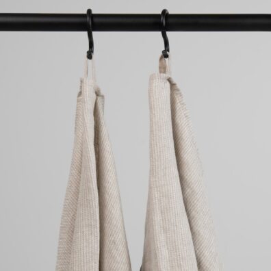 MARGO linhåndkle naturlig grått med løkke