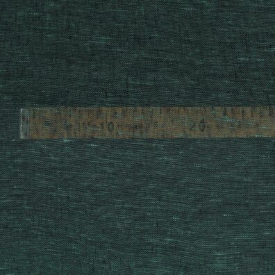 Linstoff mørkblå-turkisgrønn meliert gjennomsiktig passer til å sy skjerf, gardiner