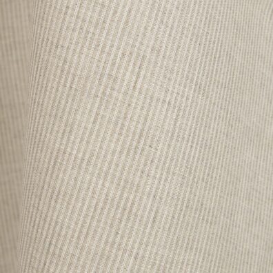 Linstoff med naturlige og hvite striper for sying klær, hjemmetekstiler