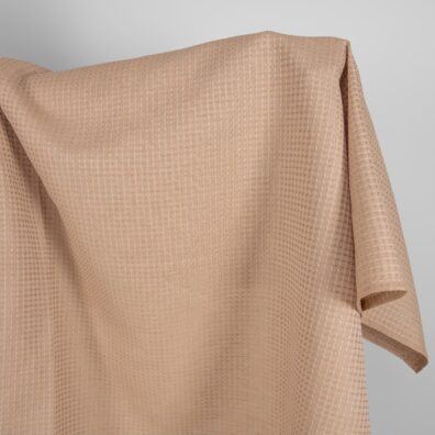 ”Vaffel” halvlinstoff lysebrunt