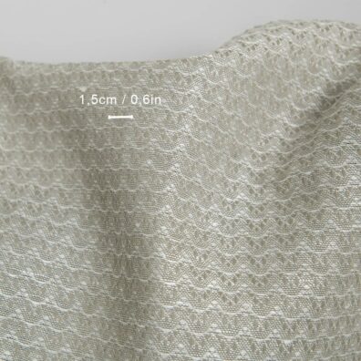 Lin-bomullsstoff beige i bølgemønster for sying klær, hjemmetekstiler