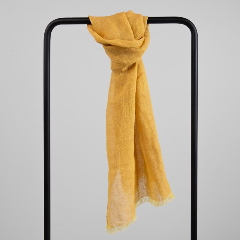 FINO lin sjal gulbrunt