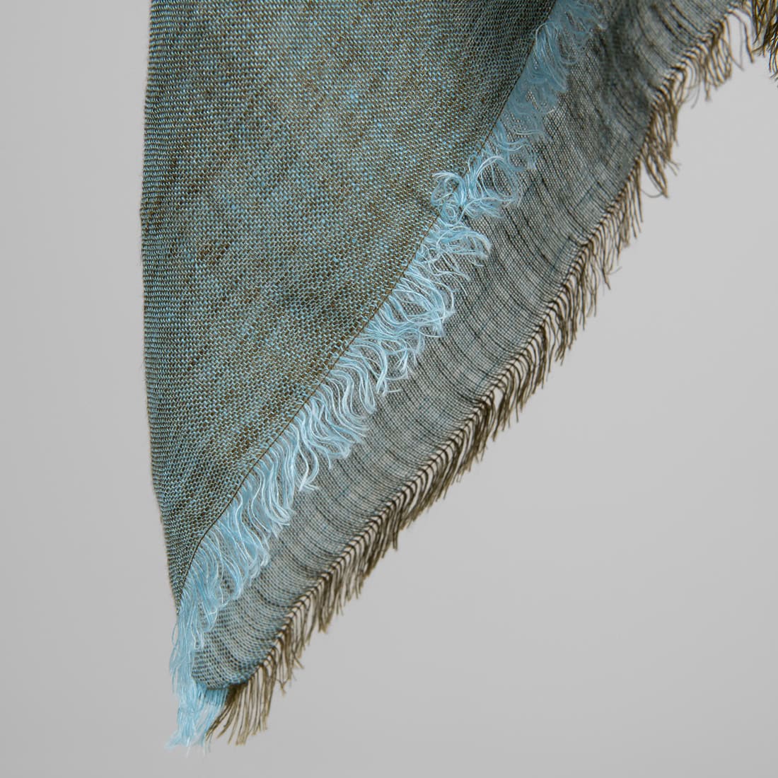 COMBO grønt-blått linskjerf med frynser