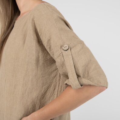 MAROCCO lysebrun linkjole, albuelange ermer med påsydde stropper