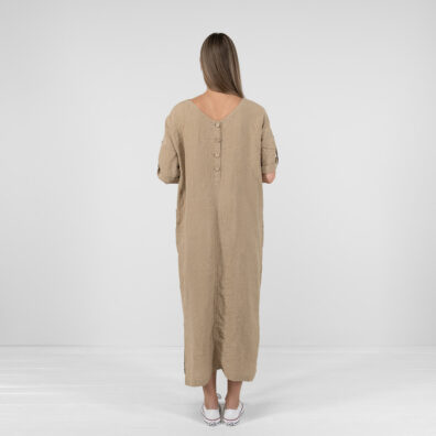 MAROCCO lysebrun linkjole, lukkes med knapper bak, V-utringning bak