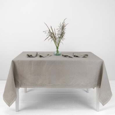 NORA naturlig grå linduk