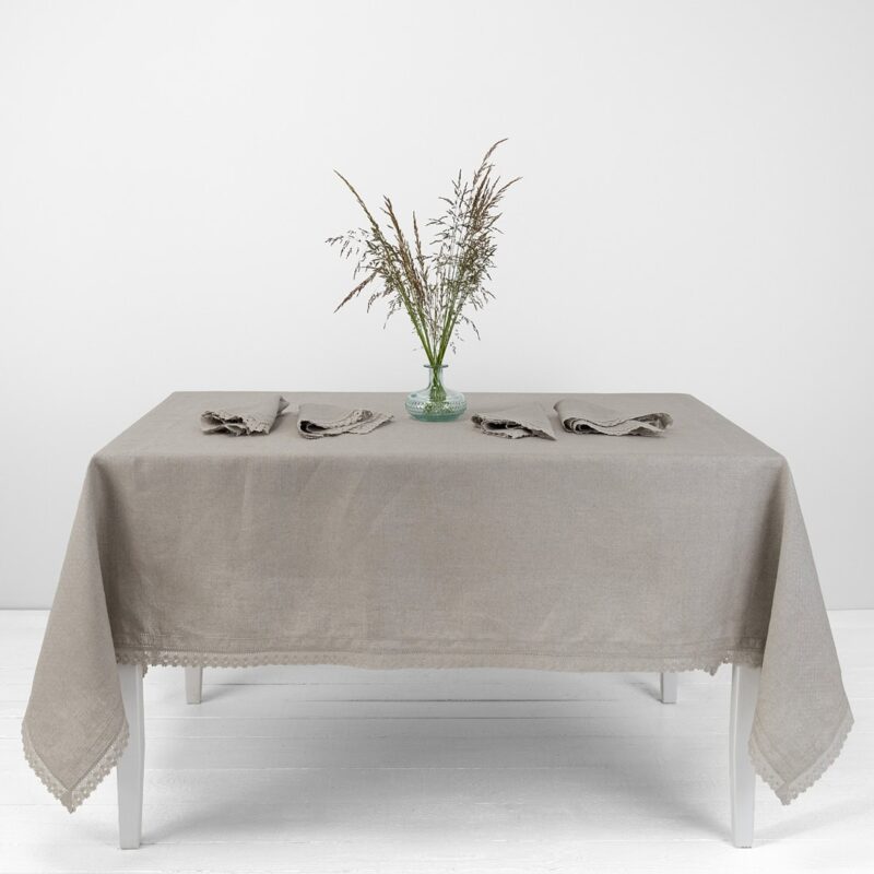 NORA naturlig gr&aring; linduk