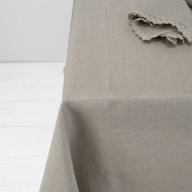 NORA naturlig grå linduk og matchende servietter