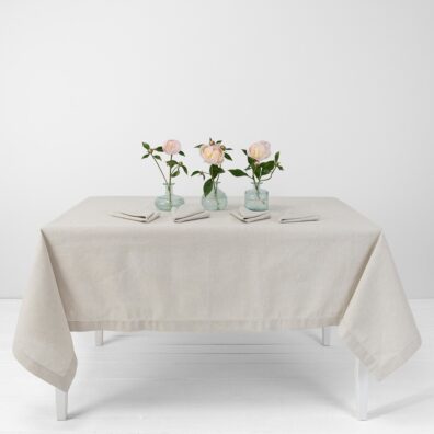 LUNA beige halvlin duk