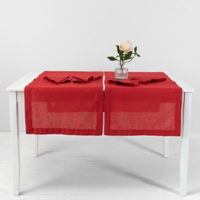 LUNA halvlin bordløper rød