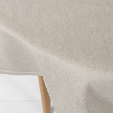 LUNA LAIT rund (oval) beige lin-bomull duk