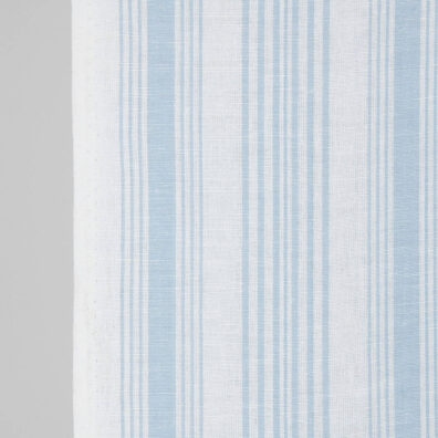Håndkle lin / bomullsstoff med lyseblå striper, 50cm bredt