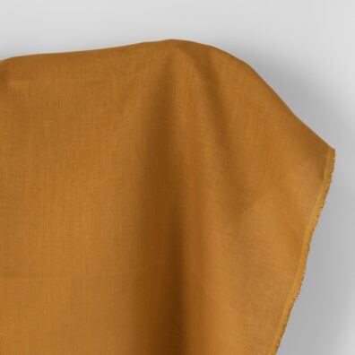 Linstoff mørk sennepsfarget