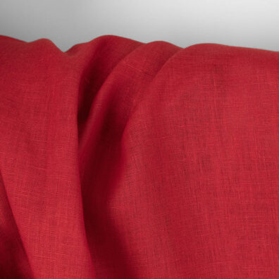 Linstoff knallrød for sying klær, hjemmetekstiler
