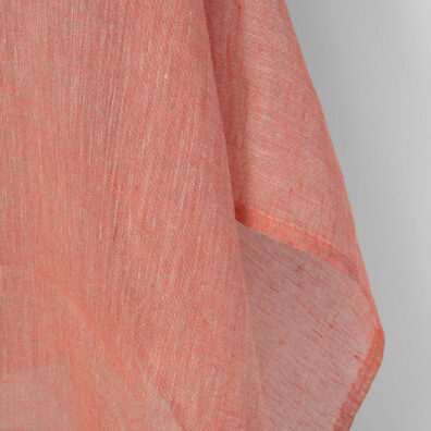 Linstoff beige-rosa gjennomsiktig passer til å sy skjerf, gardiner