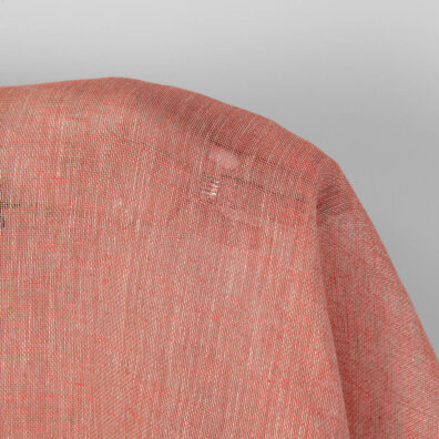 Linstoff beige-rosa gjennomsiktig 150cm bredt