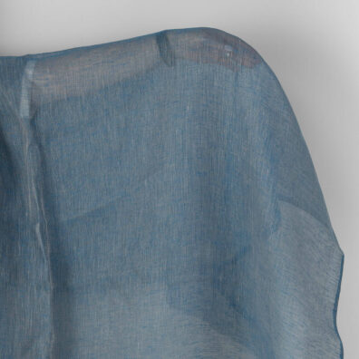 Linstoff beige-blått gjennomsiktig