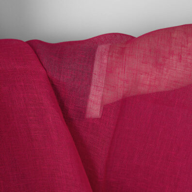 Linstoff mørkrosa gjennomsiktig passer til å sy skjerf, gardiner