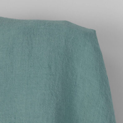 Linstoff akvamaringrønt vasket 295cm bredt