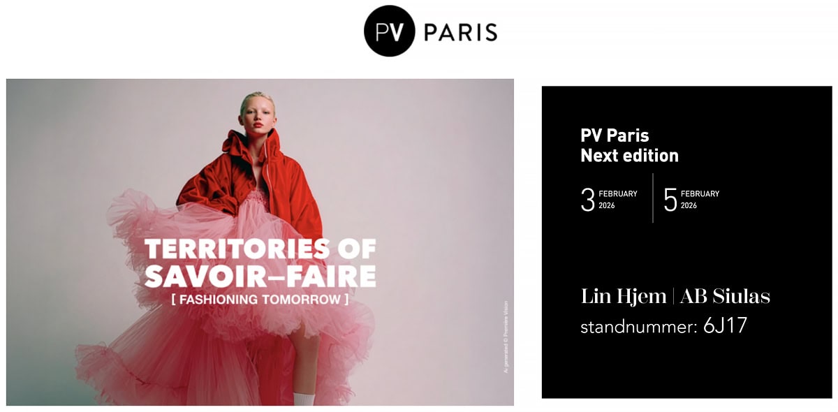 Linhjem inviterer deg til å besøke standen vår på Premiere Vision utstillingen vinteren 2026.