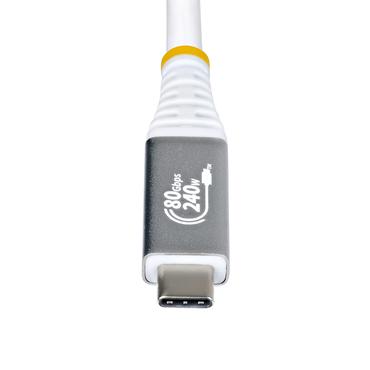 StarTech.com CC50CM80GUSB4CABLEW USB-kabel USB4 Gen 4x2 0,5 m USB C Hvid