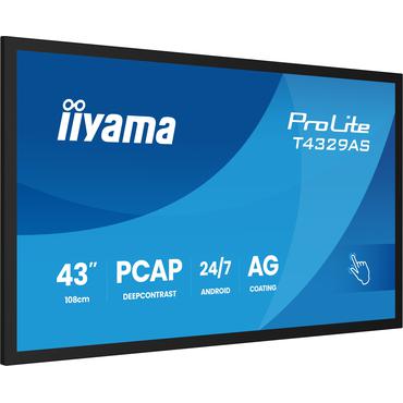 IIYAMA 108cm  (42.5") T4329AS-B1AG 16:9 M-Touch 2xHDMI+UBS-C