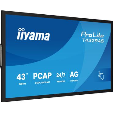 IIYAMA 108cm  (42.5") T4329AS-B1AG 16:9 M-Touch 2xHDMI+UBS-C